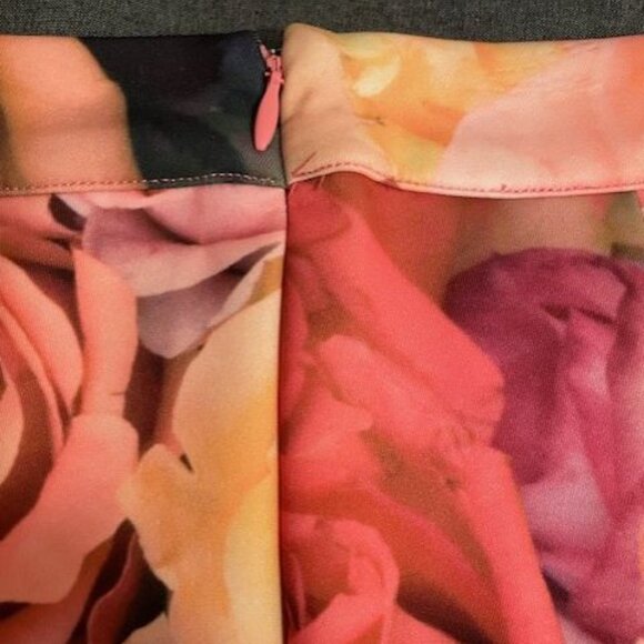 ISAAC MIZRAHI Elegant High Waist Floral Skirt - Size 10 - Picture 4 of 5